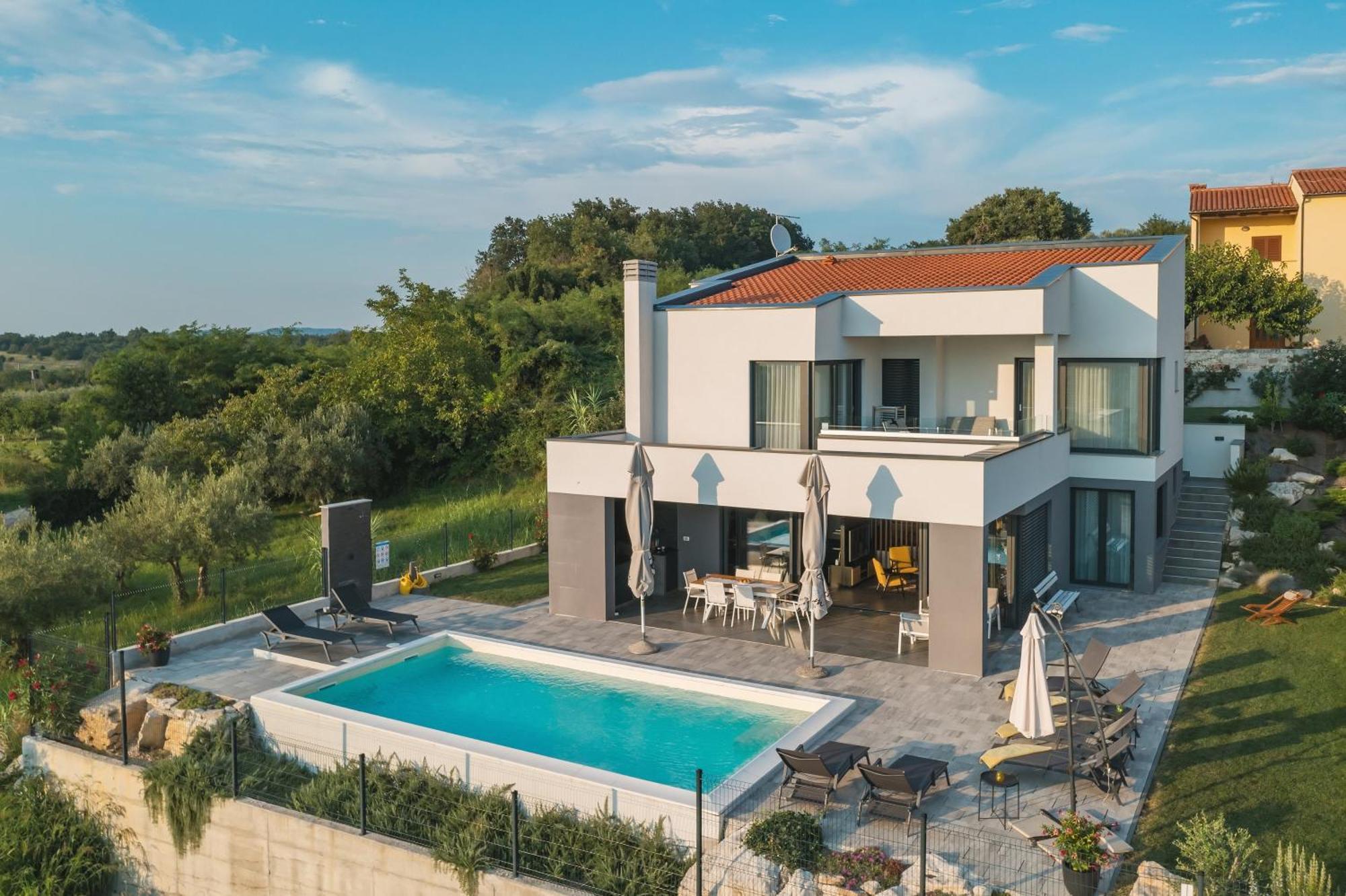Villa Boiky - Private Pool And Amazing Sea View, Istria Materada Eksteriør bilde