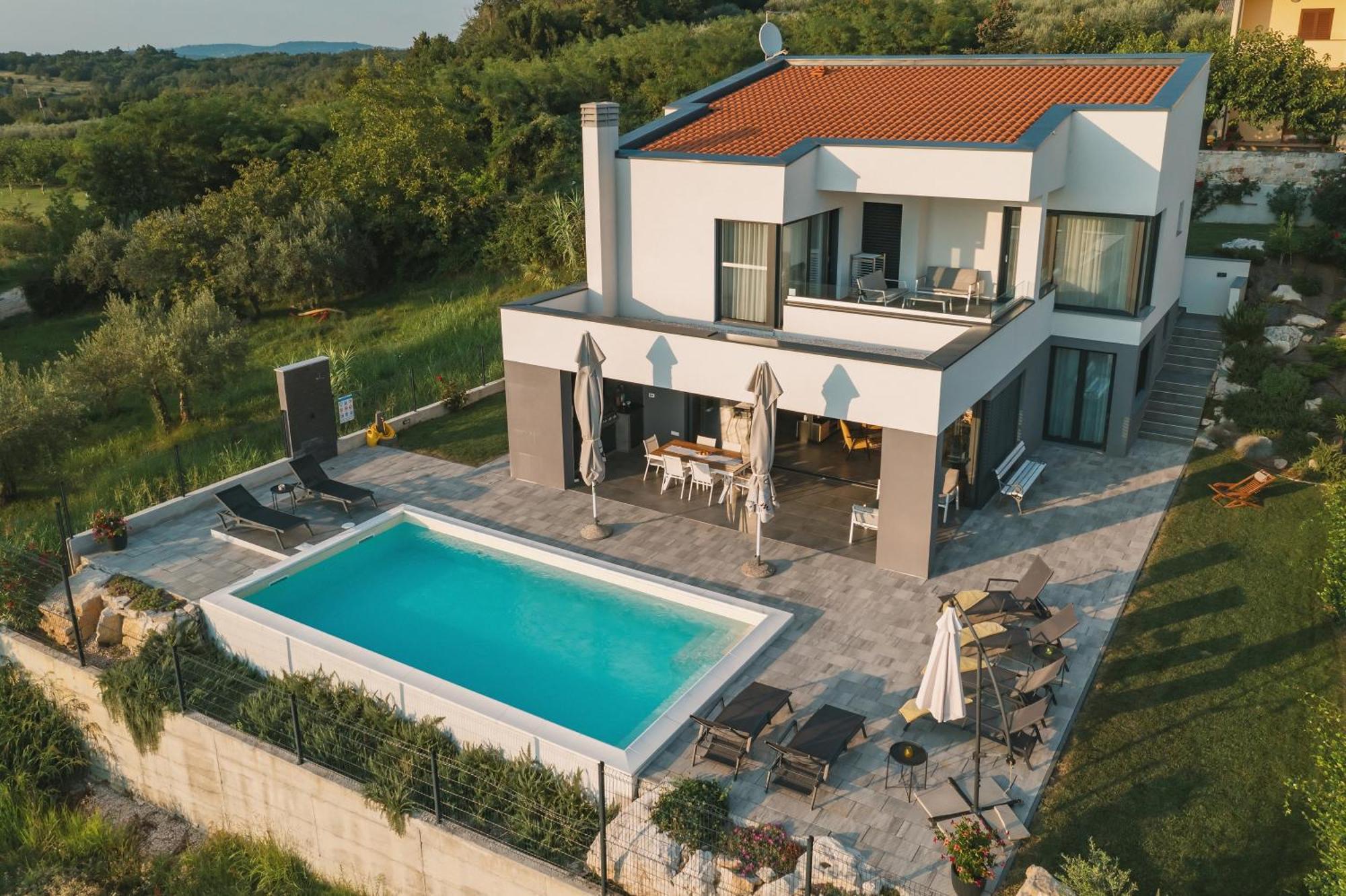 Villa Boiky - Private Pool And Amazing Sea View, Istria Materada Eksteriør bilde